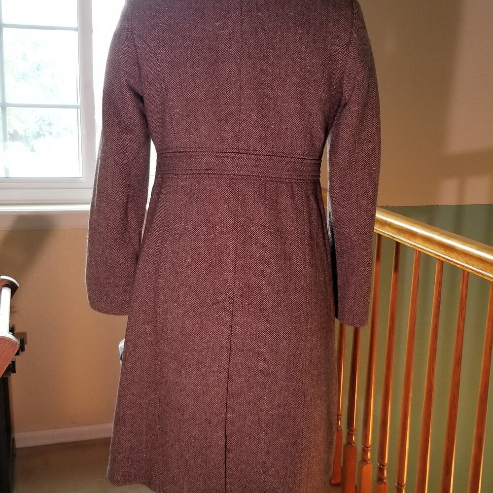 DKNY Brown Wool Blend Coat, sz 6 - Picture 3 of 12